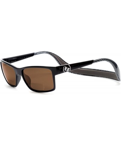 Eyewear MONIX Polarized Bi-Focal Reading Sunglasses manufactured under license if Clic Magnetic Glasses Black & Grey Carbon F...