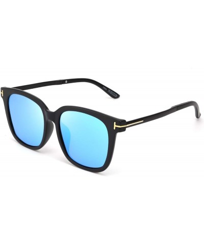 Retro Square Polarized Sunglasses Men Women Oversized Vintage Shades UV400 Protection B2599 Blue $9.34 Square