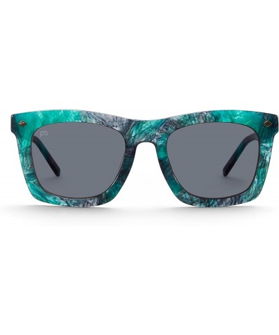 Optics Devlin Bio-Based Sustainable Sunglasses Made From Plants Iceberg Jade Dark Smoke $79.20 Designer