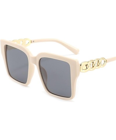 Fashion Trend Large Frame Square Sunglasses Metal Chain Decorative Sunglasses Men and Women (Color : 7, Size : 1) 1 3 $15.16 ...