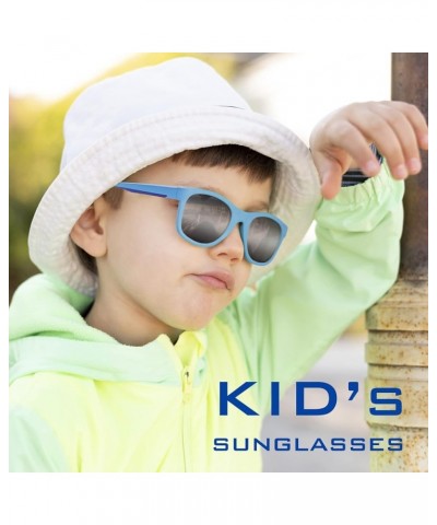 XII WY Kids Sunglasses Polarized UV Protection Flexible Rubber Glasses Shades for Boys Girls 70155p-s-01 $9.59 Round