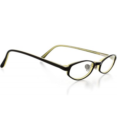 Optical Eyewear - Modified Oval Shape, Plastic Full Rim Frame - for Women or Men Prescription Eyeglasses RX Black Honey $36.8...