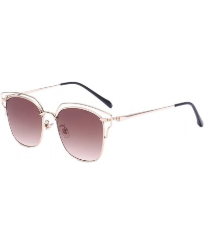 Women Oversized Mirror UV400 Sunglass Female Shades Travel Glasses Eyewear (Brown, 6.1) $10.82 Rimless