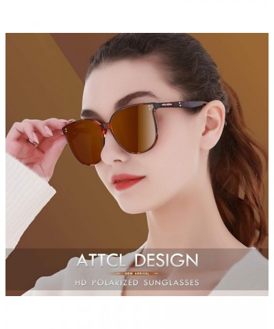Unisex Fashion Oversized Sunglasses for Women Round Mirrored UV400 Protection Brown/Not Mirrored $8.53 Rimless
