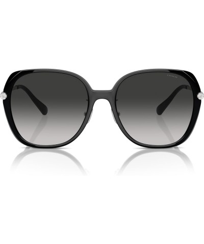 Women's Hc8403d Square Sunglasses Black/Grey Gradient $68.95 Oversized