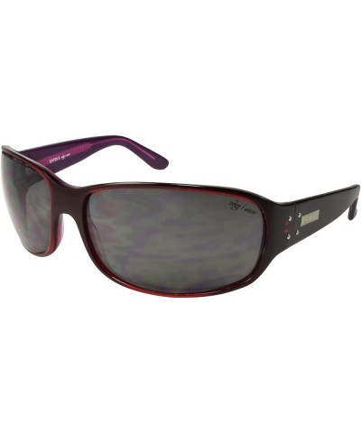 Women's Handmade Italian Acetate Optical Rectangular Sunglasses HM4739 Black/Red/Purple Grey $9.65 Rectangular