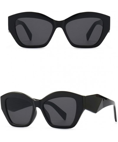 Cat Eye Sunglasses Women Geometry Leg Small Frame Sun Glasses For Ladies Shades C1 Black Grey $22.74 Rectangular