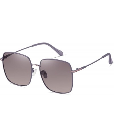 Commuter Women Polarized Sunglasses Metal Large Frame Commuter Trend UV400 Sunglasses Gift F $18.85 Designer
