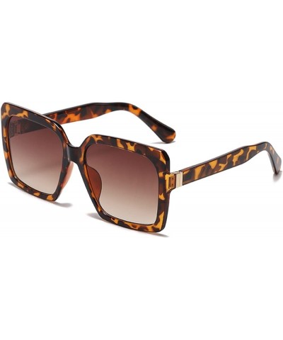 Women's Square Sunglasses Personality Large Frame Trendy UV400 Sunglasses Gift E $13.25 Square