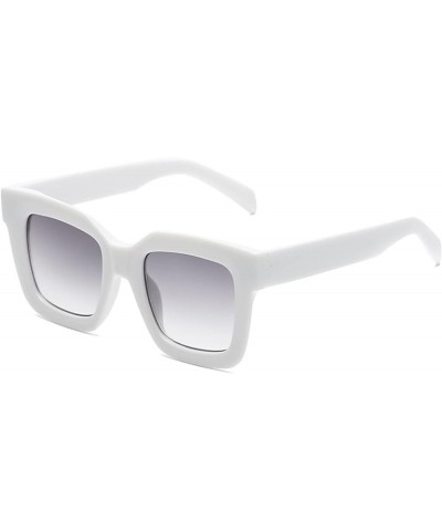 Square Frame Fashion Woman Outdoor Large Frame Decorative Sunglasses (Color : D, Size : 1) 1 D $16.72 Designer