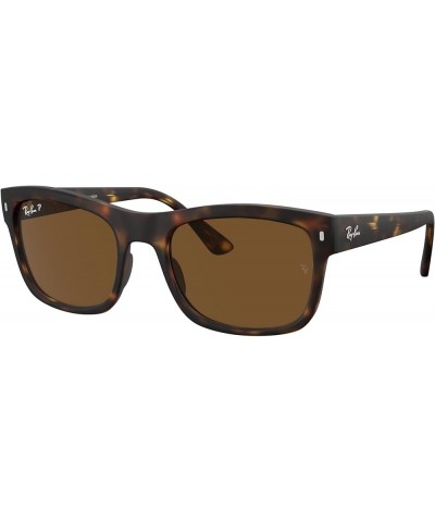 RB4428F Square Sunglasses for Men for Women + BUNDLE With Designer iWear Complimentary Eyewear Kit Havana / Brown Polarized $...
