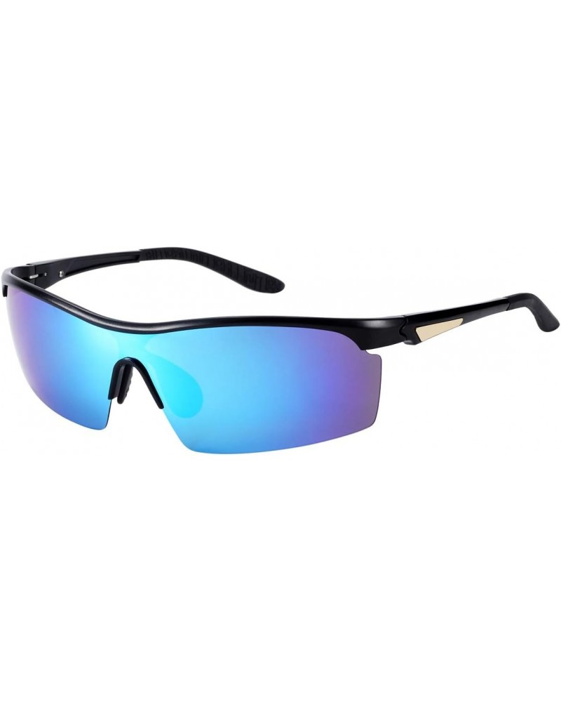 New Season Al-Mg Sport Men Polarized Sunglasses Ultra Light UV Protection Shades For Driving Cycling Fishing Golf (Blue) $15....