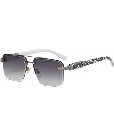 Square Men and Women Streetwear Sunglasses Outdoor Beach Shades (Color : H, Size : Medium) Medium J $16.82 Designer