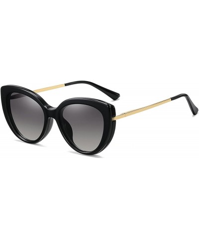Fashion Cat Eye Polarized Sunglasses Female Vintage 2 In 1 Anti-blue light Clear Glasses frame Women Eyewear UV400 Black $10....