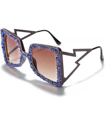 Oversize Sunglasses Women Big Wide Temple Fashion Shades Vintage Luxury Glasses 1 $21.83 Rectangular
