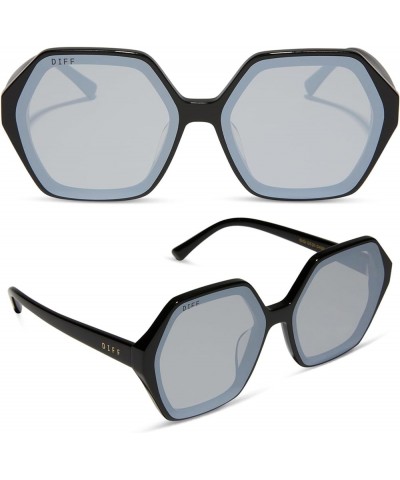 Gigi Oversized hexagonal Sunglasses for Women UV400 Protection Grey Flash $42.30 Oversized