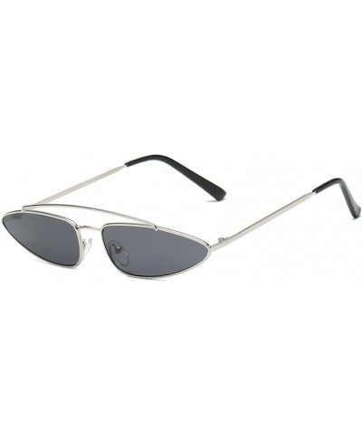 Men Women Eyewear Retro Vintage Cat Eye Sunglasses Fashion Mod Style Silver Gray $7.03 Rectangular