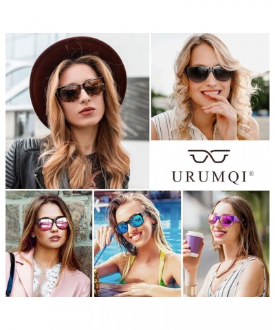 Polarized Sunglasses Fit Over Glasses for Women, Trendy Cat Eye Sunglasses UV400 Protection Lens Flexible TR90 Frame A06 Tran...