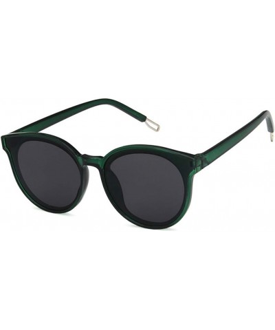 Unisex Sunglasses Retro Bright Black Grey Drive Holiday Oval Non-Polarized UV400 Green Grey $6.71 Oval