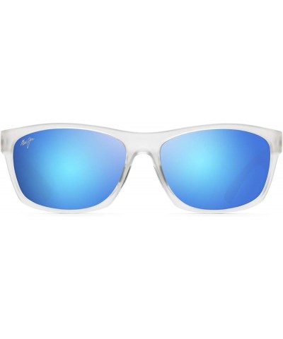 Men's and Women's Tumbleland Polarized Wrap Sunglasses Matte Crystal/Blue Hawaii $122.12 Designer