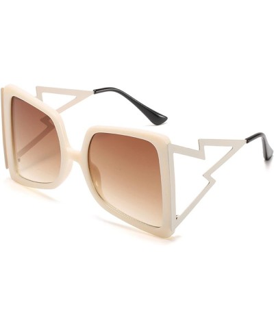 Large Frame Men And Women Outdoor Vacation Beach Party Photoshoot Beach Driving Fashion Sunglasses D $19.66 Designer