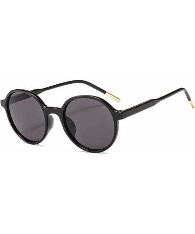 Round Frame Street Shooting Men and Women Outdoor Sun Shading Sunglasses (Color : D, Size : Medium) Medium A $14.47 Designer