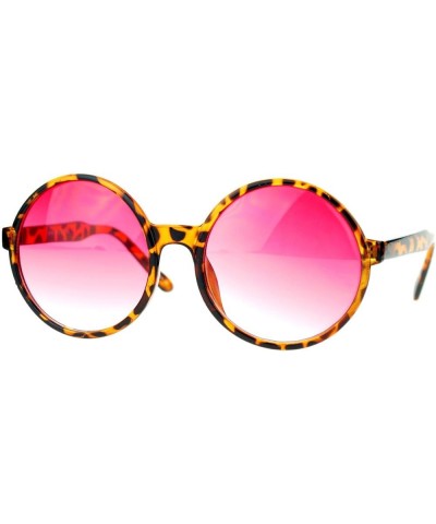 Fashion Sunglasses Oversized Round Circle Frame Hip Retro Shades Tortoise pink $9.15 Round
