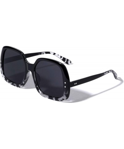 Herning Designer Inverted Butterfly Sunglasses Black Clear Demi $10.95 Butterfly