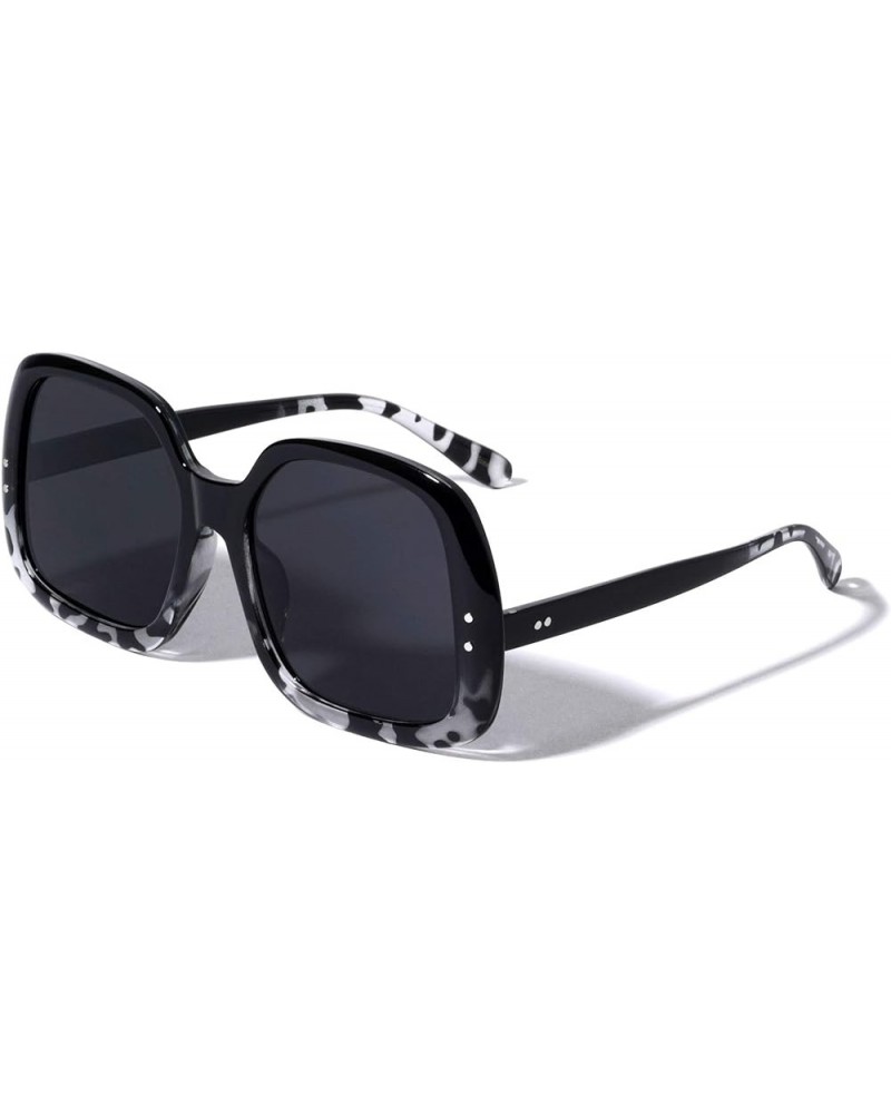 Herning Designer Inverted Butterfly Sunglasses Black Clear Demi $10.95 Butterfly