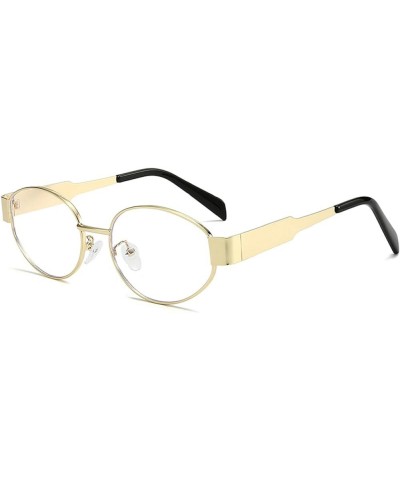 Small Metal Frame Oval Sunglasses for Women 2024 Fashion Luxury Shades UV400 Eyewear Men Vintage Sun Glasses Silver Clear $9....