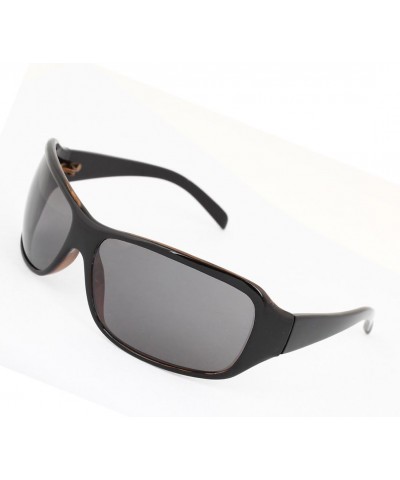Qtqgoitem Women Men Black Plastic Rimmed Wide Temple Leisure Fishing Shopping Sunglasses (Model: fa8 fe5 442 1b9 103) $9.70 D...