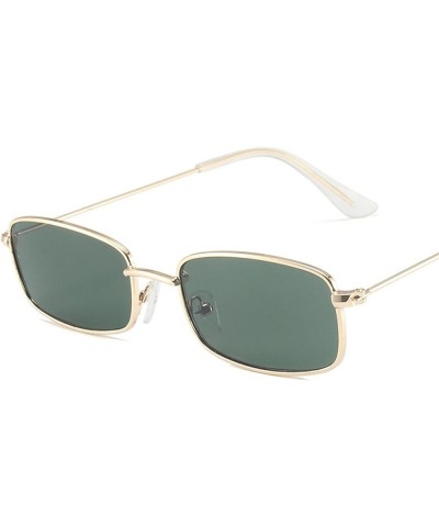 Square Small Frame Men and Women Metal Outdoor Vacation Beach Sunglasses (Color : D, Size : 1) 1 H $13.36 Designer